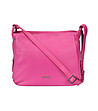 Дамска кожена чанта от естествена кожа в розово Makena-4 снимка