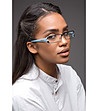 Unisex рамки за очила в синьо и бежово-0 снимка