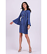 Синя рокля с контрастни къдрички Zefira-0 снимка