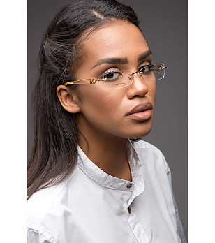 Елегантни дамски рамки за очила глазант с оранжеви дръжки снимка