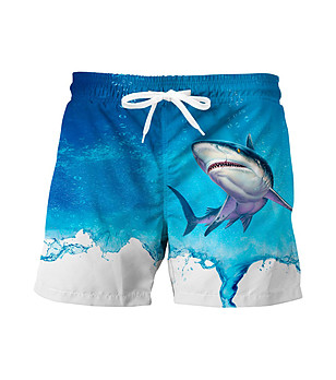 Плажни мъжки шорти с принт Sharknado снимка