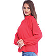Червена дамска блуза Celine-3 снимка