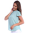 Дамска блуза в цвят мента Ness-2 снимка