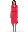 Червена рокля с памук и коприна Futura-0 снимка