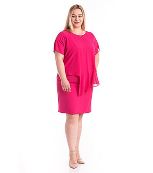 Комплект от рокля и блуза в цвят циклама Mira снимка