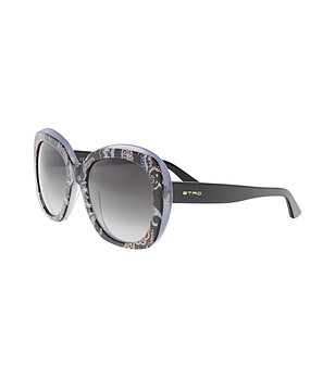 Черни дамски слънчеви очила с ефектен принт Agia снимка