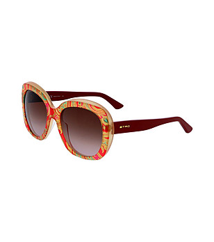 Слънчеви очила Helena в цвят корал с многоцветни мотиви снимка
