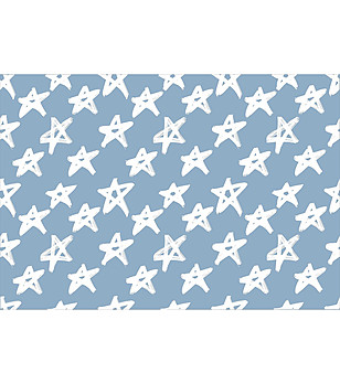 Синя постелка с принт Звезди снимка