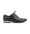 Черни дамски кожени обувки Irosa тип Оксфорд-0 снимка