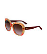 Слънчеви очила Helena в цвят корал с многоцветни мотиви-0 снимка