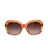 Слънчеви очила Helena в цвят корал с многоцветни мотиви-1 снимка