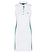 Памучна рокля без ръкави в бяло и зелено Enrica-0 снимка