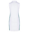 Памучна рокля без ръкави в бяло и зелено Enrica-1 снимка