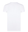 Бяла памучна мъжка тениска с многоцветна щампа Allan-1 снимка