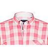 Карирана памучна мъжка риза в розово и екрю Brant-2 снимка