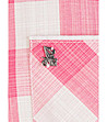 Карирана памучна мъжка риза в розово и екрю Brant-3 снимка