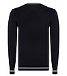 Памучен мъжки черен пуловер August-1 снимка