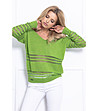 Зелен дамски ефектен пуловер Irma-0 снимка