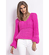 Дамски пуловер Klara в цвят циклама-0 снимка