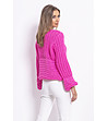 Дамски пуловер Klara в цвят циклама-1 снимка