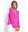 Дамски пуловер Klara в цвят циклама-3 снимка