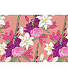 Многоцветна постелка на цветя 52х75 см-0 снимка