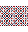 Постелка в тъмносиньо, бяло и червено 52х75 см-1 снимка