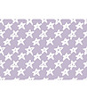 Светлолилава постелка с бял принт Звезди 52х75 см-1 снимка