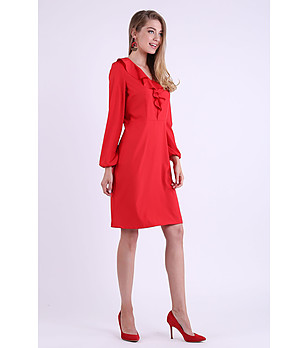 Червена елегантна рокля Alva снимка
