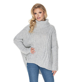 Дамски пуловер в сив нюанс Arleen снимка