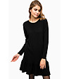 Черна рокля с дълъг ръкав Limosino-2 снимка