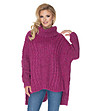 Дамски поло пуловер в цвят циклама Arleen-0 снимка