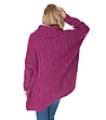 Дамски поло пуловер в цвят циклама Arleen-1 снимка