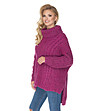 Дамски пуловер Arleen в цвят циклама-2 снимка