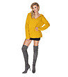 Ефектен дамски пуловер в жълт нюанс Elanda-3 снимка