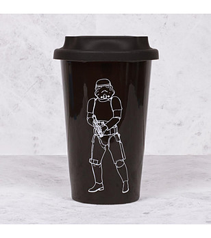 Черна керамична чаша за път Stormtrooper Star Wars снимка