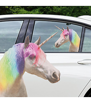 Стикер за прозорец на кола Unicorn in the car снимка
