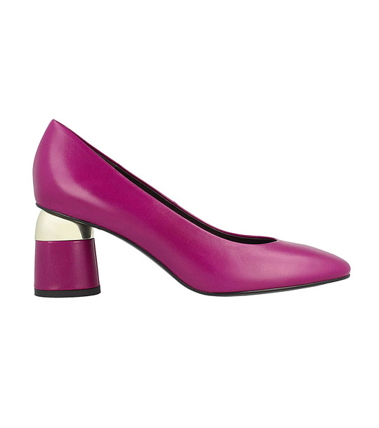 Дамски лилави обувки от естествена кожа Armina снимка
