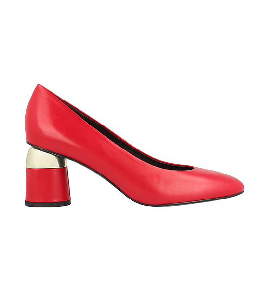Дамски червени обувки от естествена кожа Armina снимка