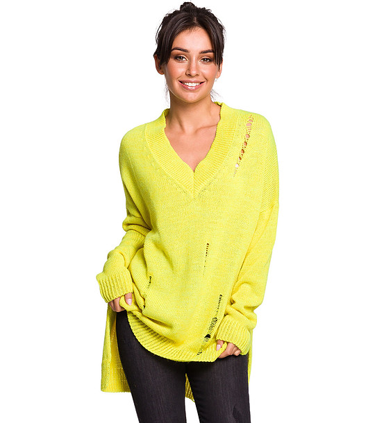 Жълт дамски пуловер Genia снимка