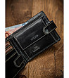 Кожен мъжки портфейл в черно с лого и RFID защита-4 снимка