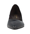Черни кожени дамски обувки на ток Arden-3 снимка