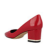 Червени кожени дамски обувки на ток Arden-2 снимка