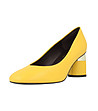 Дамски жълти обувки от естествена кожа Armina-1 снимка