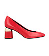 Дамски червени обувки от естествена кожа Armina-0 снимка