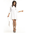 Бяла рокля с къдричка Niki-0 снимка