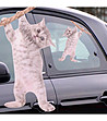 Стикер за прозорец на кола Hanging Cat-0 снимка