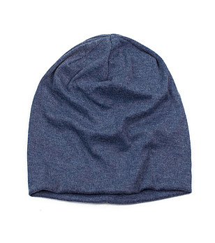 Unisex шапка с памук в син меланж снимка