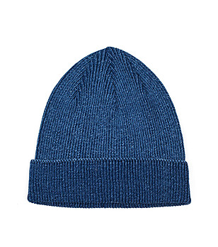 Памучна unisex шапка в синьо снимка