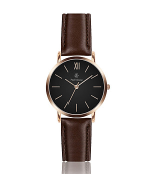Дамски часовник в кафяво, черно и розовозлатисто Linda снимка